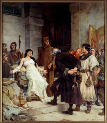 Stygmat w średniowieczu, 1885, wys. 2,6 x 3 m, Musée des Beaux-Arts de Nantes