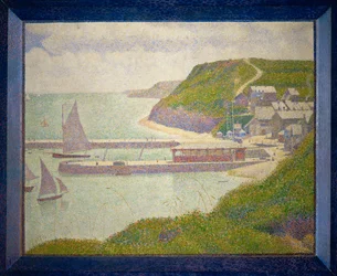 Port-en-Bessin, port zewnętrzny, przypływ (olej na płótnie)
