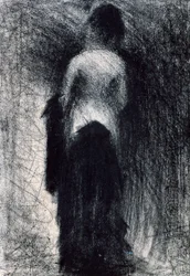 Kobieta widziana z tyłu, c1880-1891