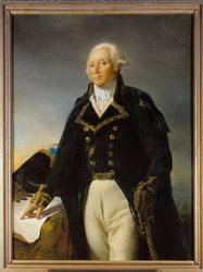 Portret Francois Christophe Kellermanna (1735-1820), księcia Walmy, generała naczelnego armii Mozeli Obraz Georgesa Rougeta (1784-1869) 1792 wym. 1,35 x 1 m²