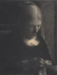 Haft; Matka Artystów, 1882-83 (kredka conté na papierze Michallet)