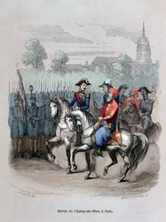 „Przegląd wojskowy z Ibrahimem Pacha, Champ de Mars, Paryż”, c1846 1847