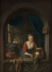 Pokojówka przy oknie, ok. godz. 1660