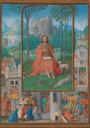 Iluminacja rękopisu ze scenami z życia św. 1515.