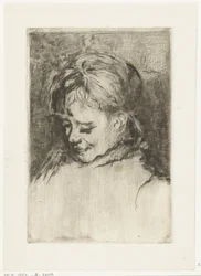Portret dziewczynki po lewej