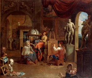 Scena pracowni artystycznej, 1680-1720.