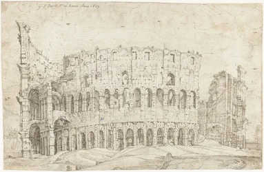 Zewnętrzna część ruin Koloseum w Rzymie