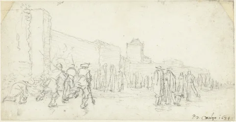 Lodowa rozrywka w Zijlpoort w Haarlemie