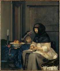 Obieraczka do jabłek (olej na płótnie)