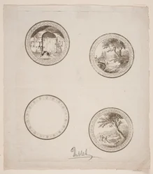 Cztery winiety do bajek La Fontaine