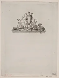 Układ srebrnych przedmiotów