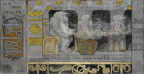 Druga sala - Munthe, Gerhard (1849-1929) - 1902-1904 - Olej na płótnie - 62,5x119,5 - Narodowe Muzeum Sztuki, Oslo