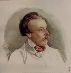 Portret malarza Aleksandra von Kotzebue 1815-1889, lata 40. XIX wieku