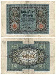 Banknot stumark, 1920 (odwrócony i odwrócony)