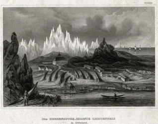 Akunnat, Grenlandia. (grafika, ok. 1850)