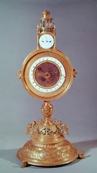 Zegar w formie monstrancji kardynała de Granvelle, Augsburg, 1564 (złocona miedź)