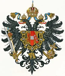 Herb Cesarstwa Austriackiego (Kaisertum Österreich) z lat 1816-1867, około 1898