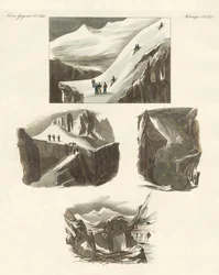 O wejściu na Mount Blanc (kolorowy grawerunek)