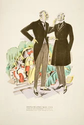 Diplomatischer Tee, garnitury Fasskessel U. Muntmann, Styl, wyd. 1922 (druk w pochoirze)
