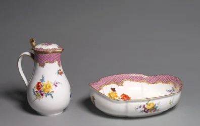 Ewer i umywalka, wykonane przez Fabrykę Porcelany w Miśni, Niemcy, ok.1765