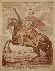 Imre Thokoly (1657-1705), książę Siedmiogrodu (kolorowy grawerunek)
