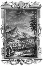 Jakub Wierny Pasterz, chroniący swoje stado owiec przed atakiem wilków, 1731 r. (miedzioryt)