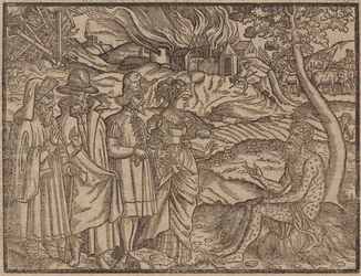 Hioba pokryta wrzodami ok. 1525 (drzewryt)