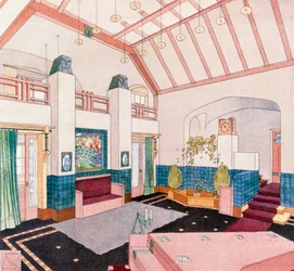 Jugendstil lub salon w stylu wczesnego modernizmu