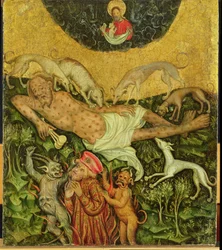 Łazarz i bogacz, ok. 1400