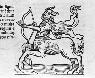 Le Sagittarius - w Traktacie Jana Anioła o wielkich związkach lat i ich obrotach. Augsburg, Erhard Ratdolt