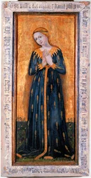 Madonna odziana w szatę z kukurydzy (tempera na drewnie)