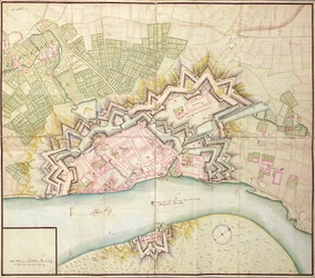 Mapa Düsseldorfu, 1736 r.