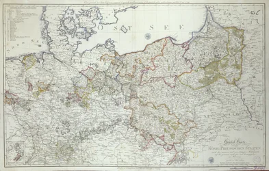 Mapa stanów pruskich w 1799 r. (druk)