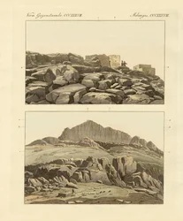 Góra Synaj (kolorowy grawerunek)