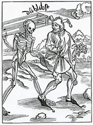 O głupstwach, które gardzą deth, nie czyniąc więc żadnej rezerwy, ilustracja z angielskiego przekładu „Statek głupców” Aleksandra Barclay