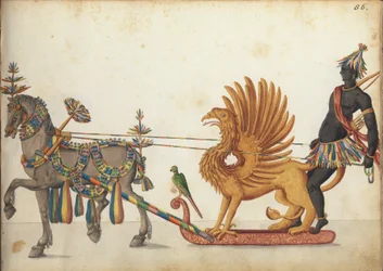 Korowód sań w paradzie, ok. 1640
