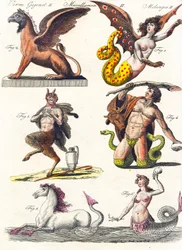 Tablica przedstawiająca różne mieszańce mitologiczne, 1830
