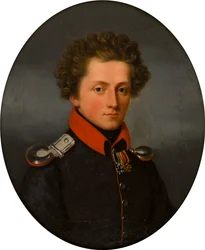 Portret młodego oficera, ok. 1801-99 (olej na płótnie)