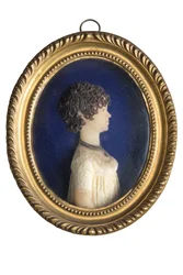Portret żony, koniec XVIII w. (wosk)