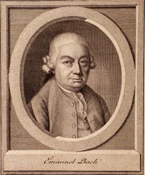 Portret niemieckiego kompozytora Carla Philippa Emanuela Bacha (1714-1788) syna Johanna Sebastiana Bacha
