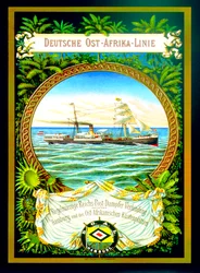 Plakat reklamujący linię German East Africa Line, 1890