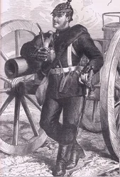 Artylerzysta pruski, Cassells History of the War between France and Germany wydany przez Cassell and Company Limited, c.1890 (lito)