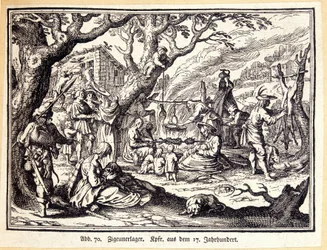Ludność wiejska w średniowieczu. Grawerowanie niemieckie z XVIII wieku. Anonimowy. Biblia sztuki dekoracyjnej.
