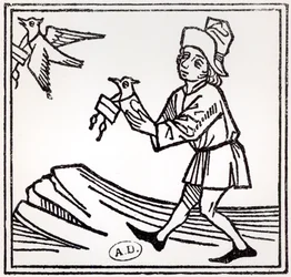 Wysyłanie listu przez Pigeon Post, 1488