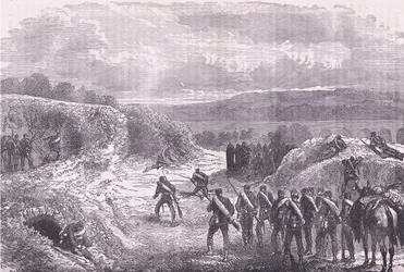 Sortie z Paryża, Cassells History of the War between France and Germany wydana przez Cassell and Company Limited, c.1890 (lito)