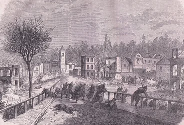 Biorąc z Brie-sur-Marne, 30 listopada, Cassells History of the War between France and Germany, wydany przez Cassell and Company Limited, c.1890 (lito)