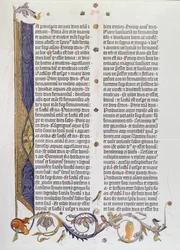36-wierszowa Biblia, wydrukowana przez Gutenberga (welum)