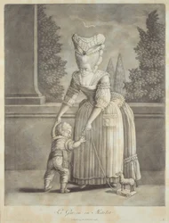 Chłopiec w marynarskim kostiumie, wyd. Johann Jakob Haid (1704-67) Augsburg (mezzotinta)