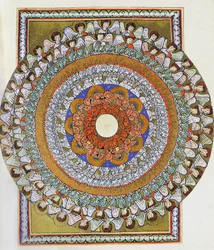 Chór Aniołów. Miniatura z Liber Scivias autorstwa Hildegardy z Bingen, ok. 1175 (akwarela na pergaminie)