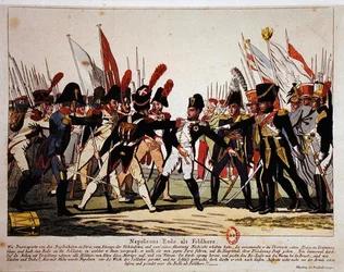 Koniec Napoleona (1769-1821) jako generał w 1815 (kolor lito)